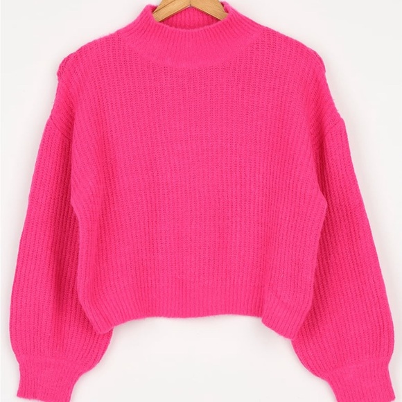 Lulus Mock Neck Knit Sweater - Picture 2 of 4